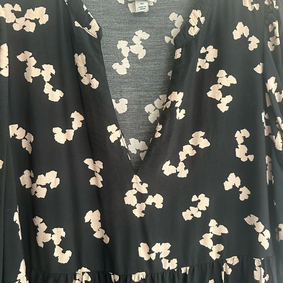 Target: A New Day Black and White empire waist maxi dress with elastic sleeve - Picture 4 of 5